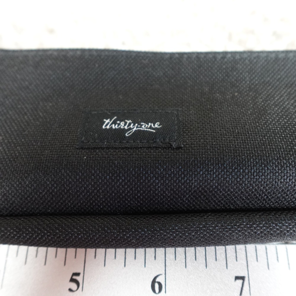 Thirty-One Medium Top a Tote Lid Black Fabric Clear Top Storage Organizer - Picture 3 of 4